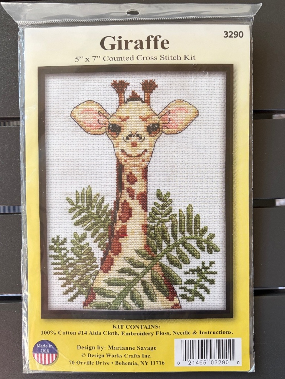 Counted Cross Stitch Kit ~ Design Works Giraffe Portrait